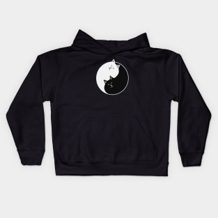 Yin Yang Cats, Cute Cats, Kitten Cat Lover Kids Hoodie